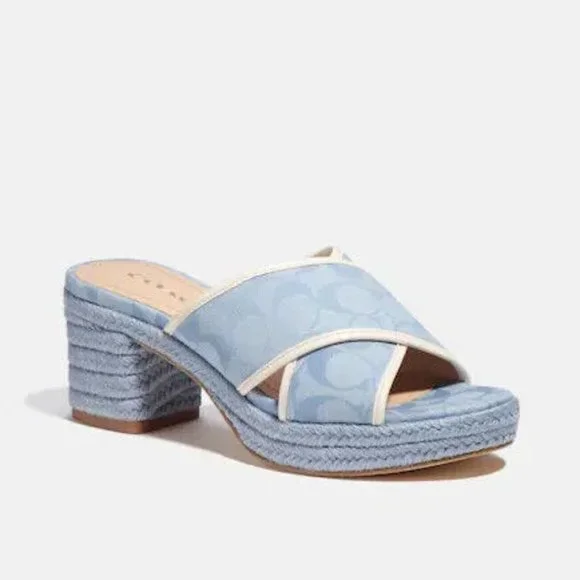 coach chambray sandals